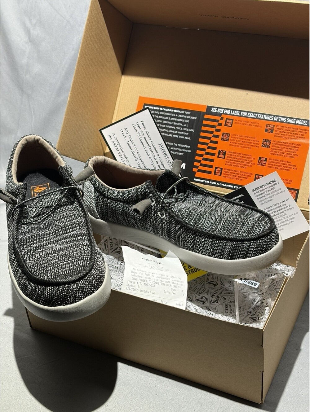 Volcom Chill Composite Toe MaxTrax Work Oxford Men 8-W Women 10-W Slip Resistant